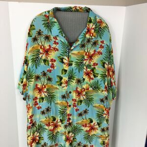 George Brand Hawaiian Men's 2XL 50-52 Floral Button-up Pocket
